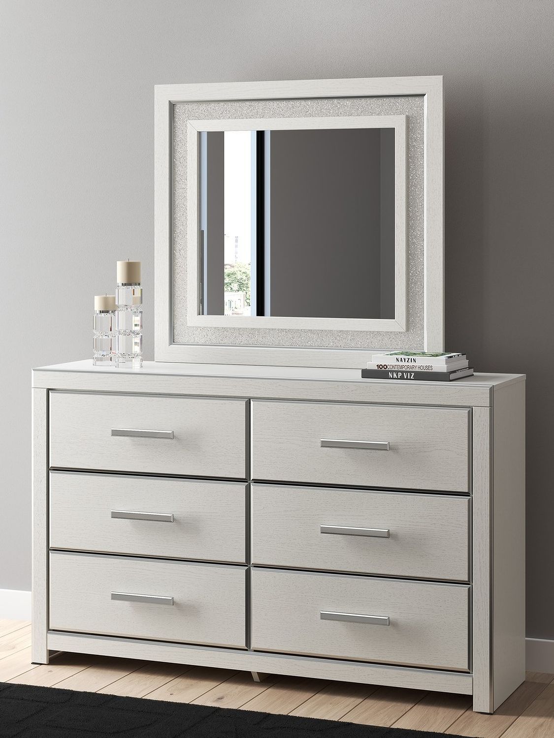Ravalori Bedroom Mirror In White NCB338136