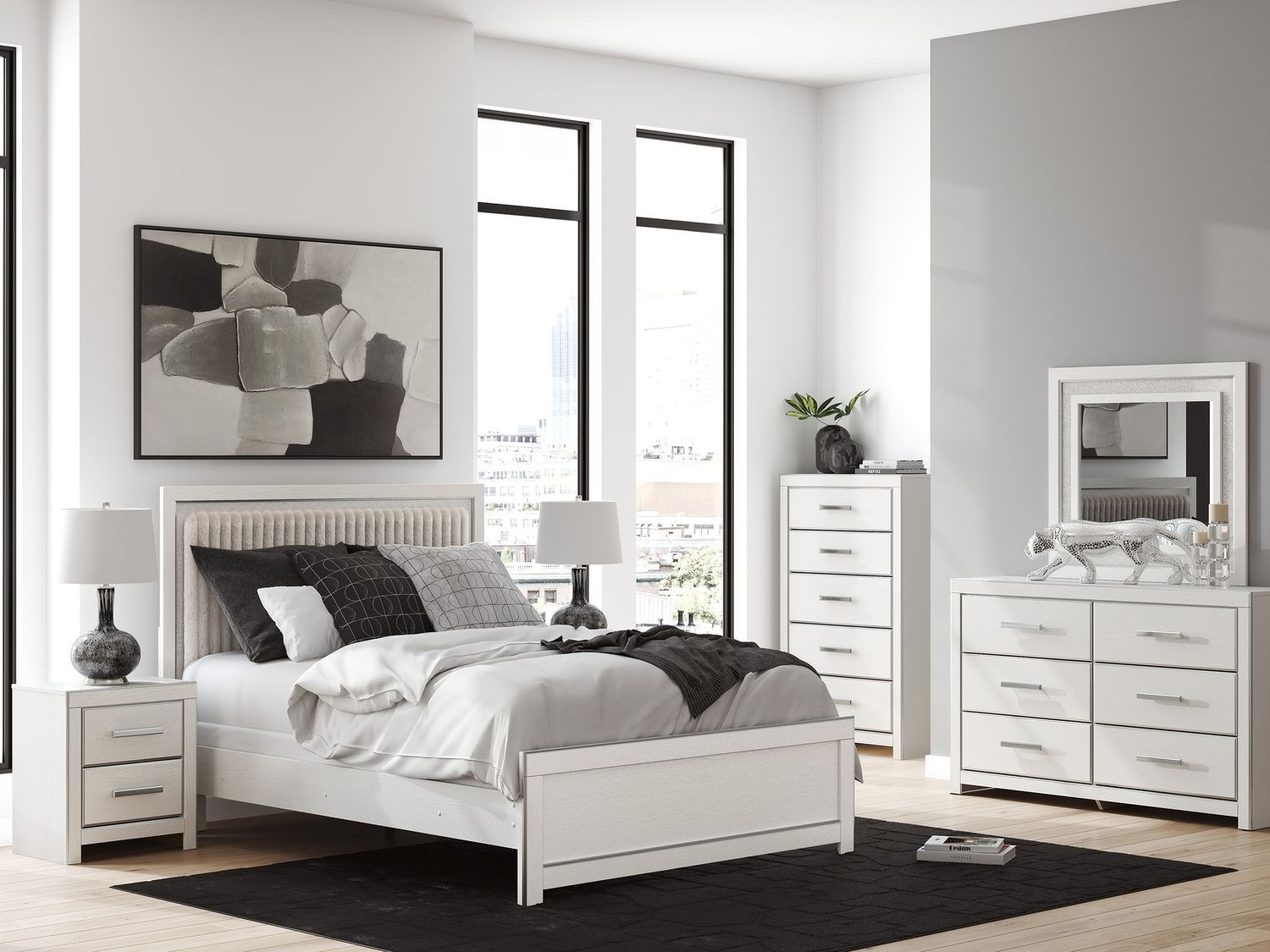 Ravalori Bedroom Mirror In White NCB338136