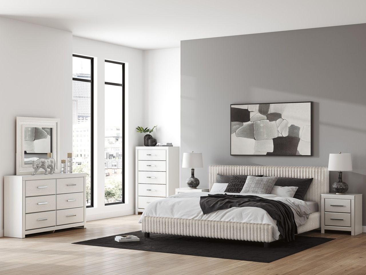 Ravalori Bedroom Mirror In White NCB338136