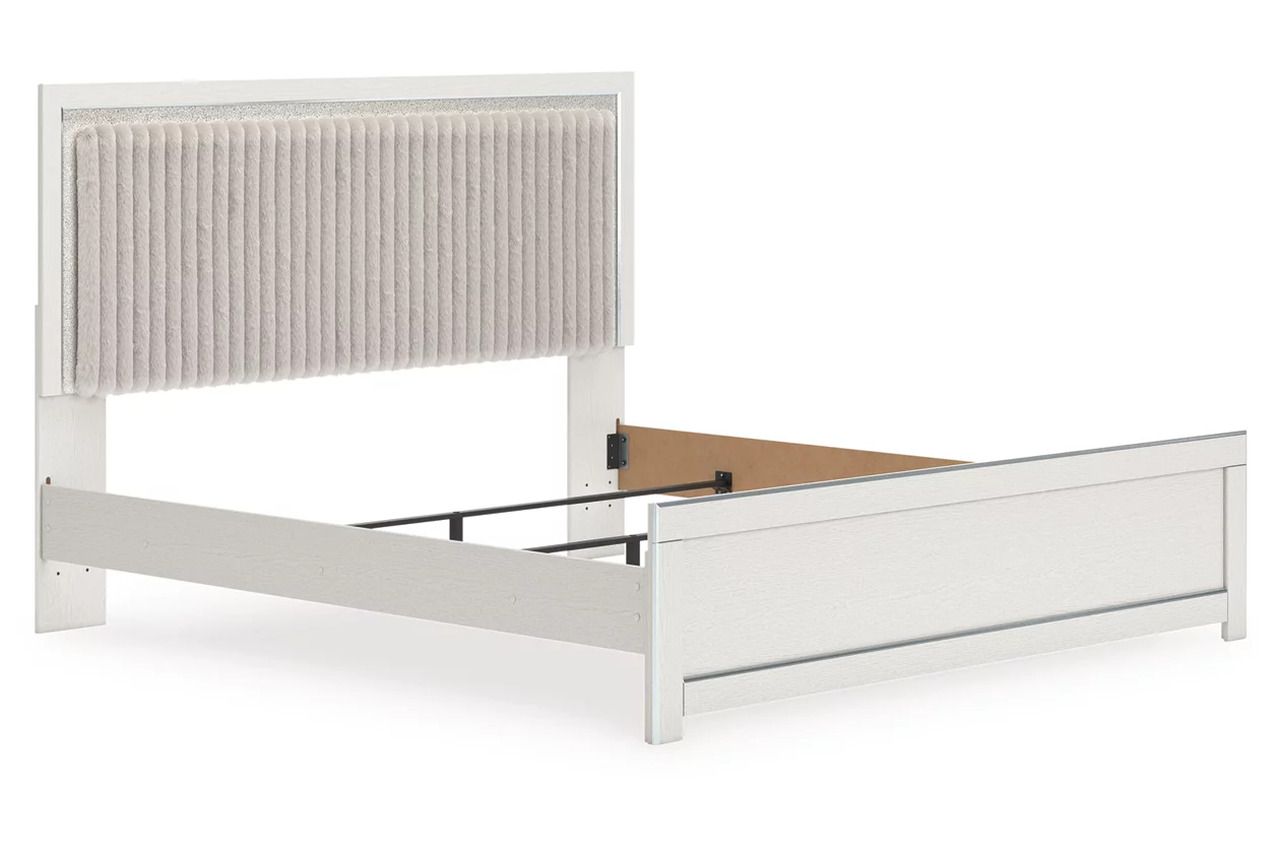 Ravalori King Upholstered Panel Bed In White NCB3381B10