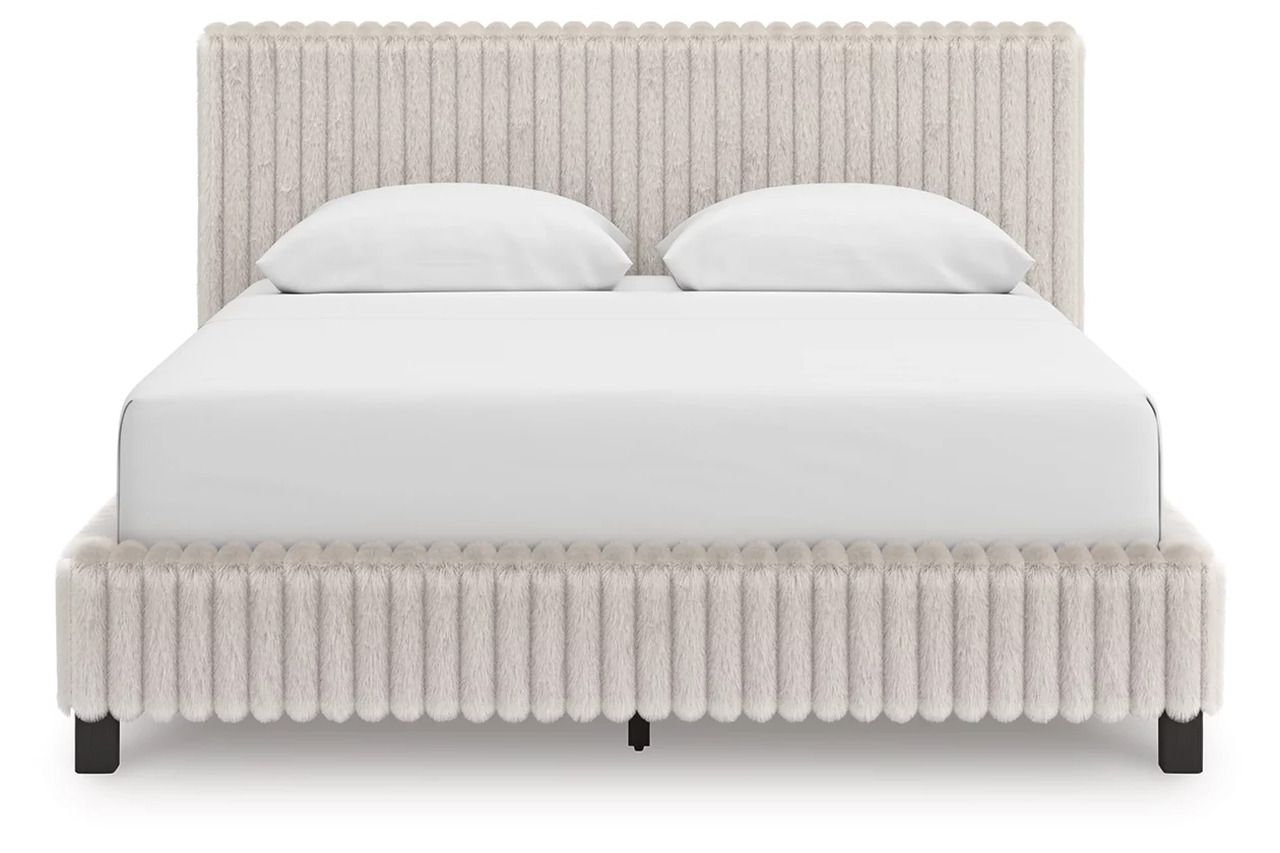 Ravalori Queen Upholstered Bed In White NCB3381B11