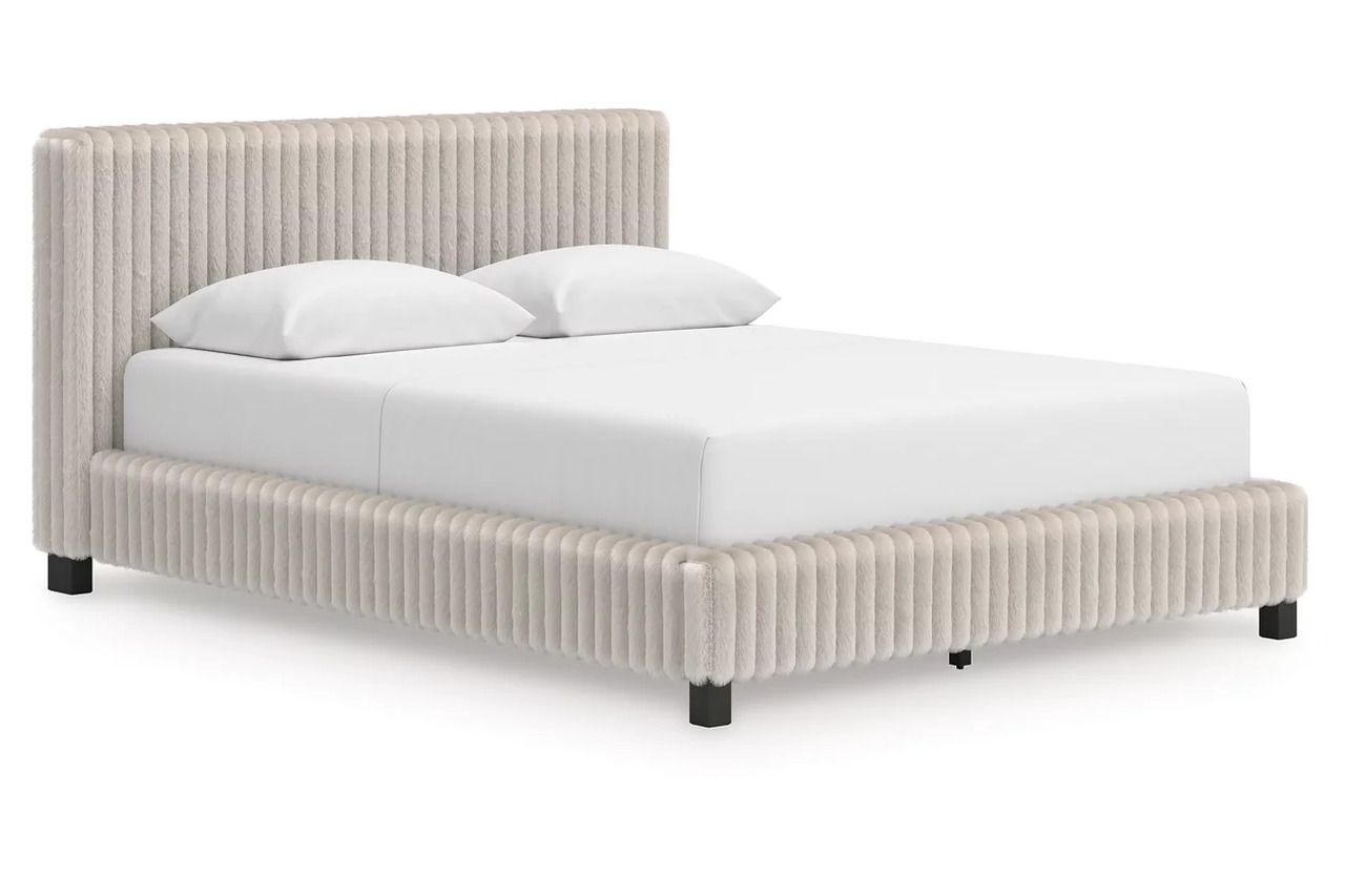 Ravalori Queen Upholstered Bed In White NCB3381B11
