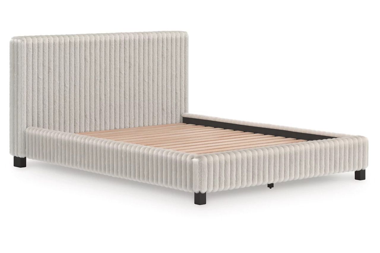 Ravalori Queen Upholstered Bed In White NCB3381B11