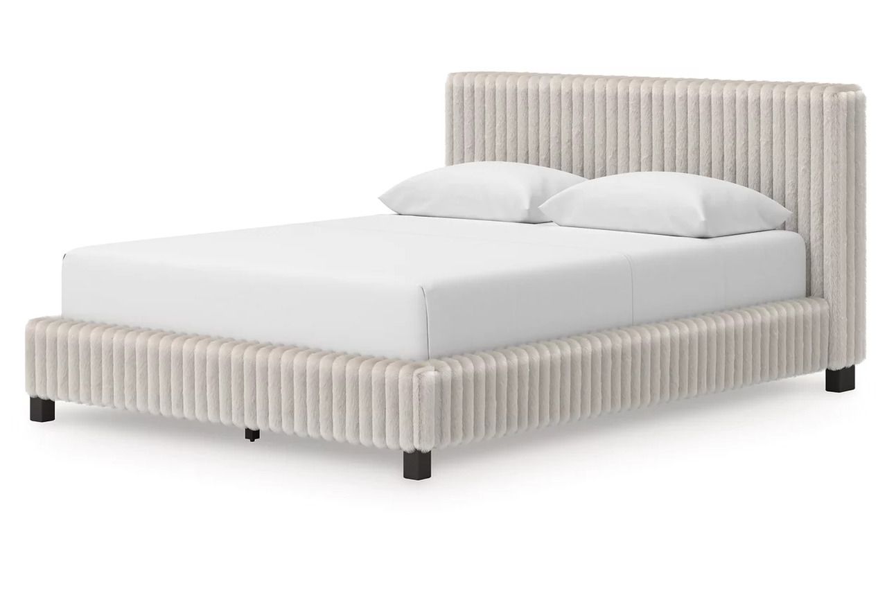 Ravalori Queen Upholstered Bed In White NCB3381B11