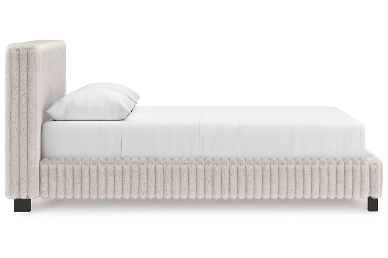 Ravalori Queen Upholstered Bed In White NCB3381B11
