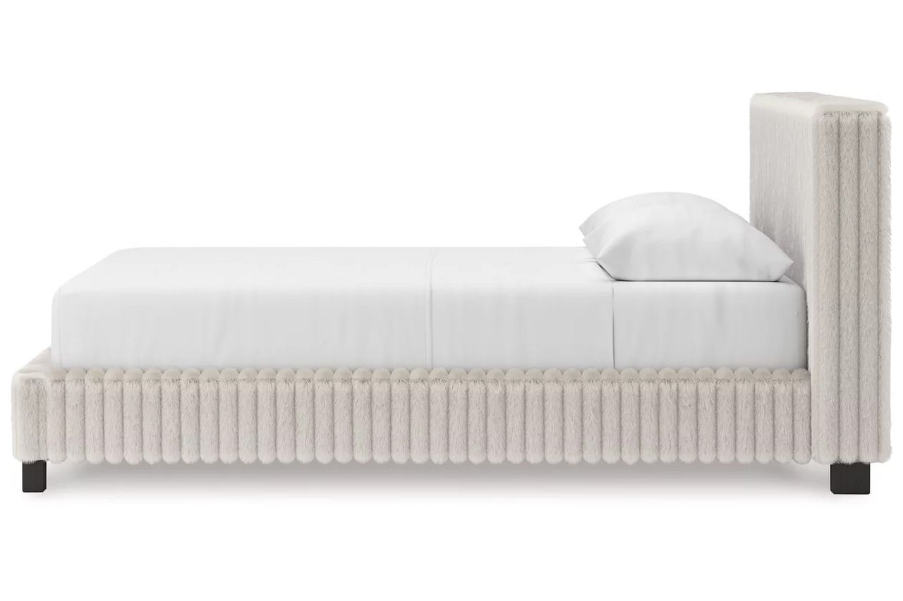 Ravalori Queen Upholstered Bed In White NCB3381B11