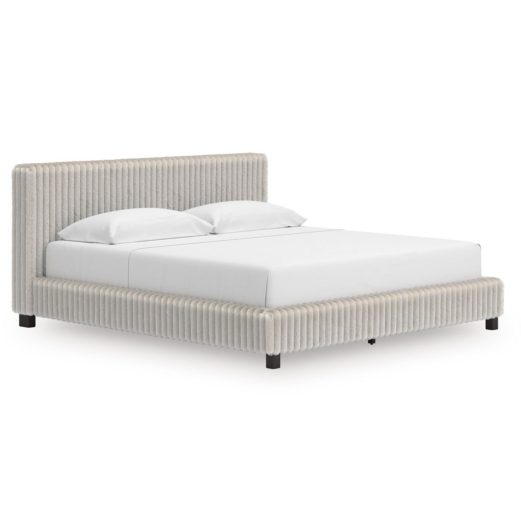 Ravalori Queen Upholstered Bed In White NCB3381B11