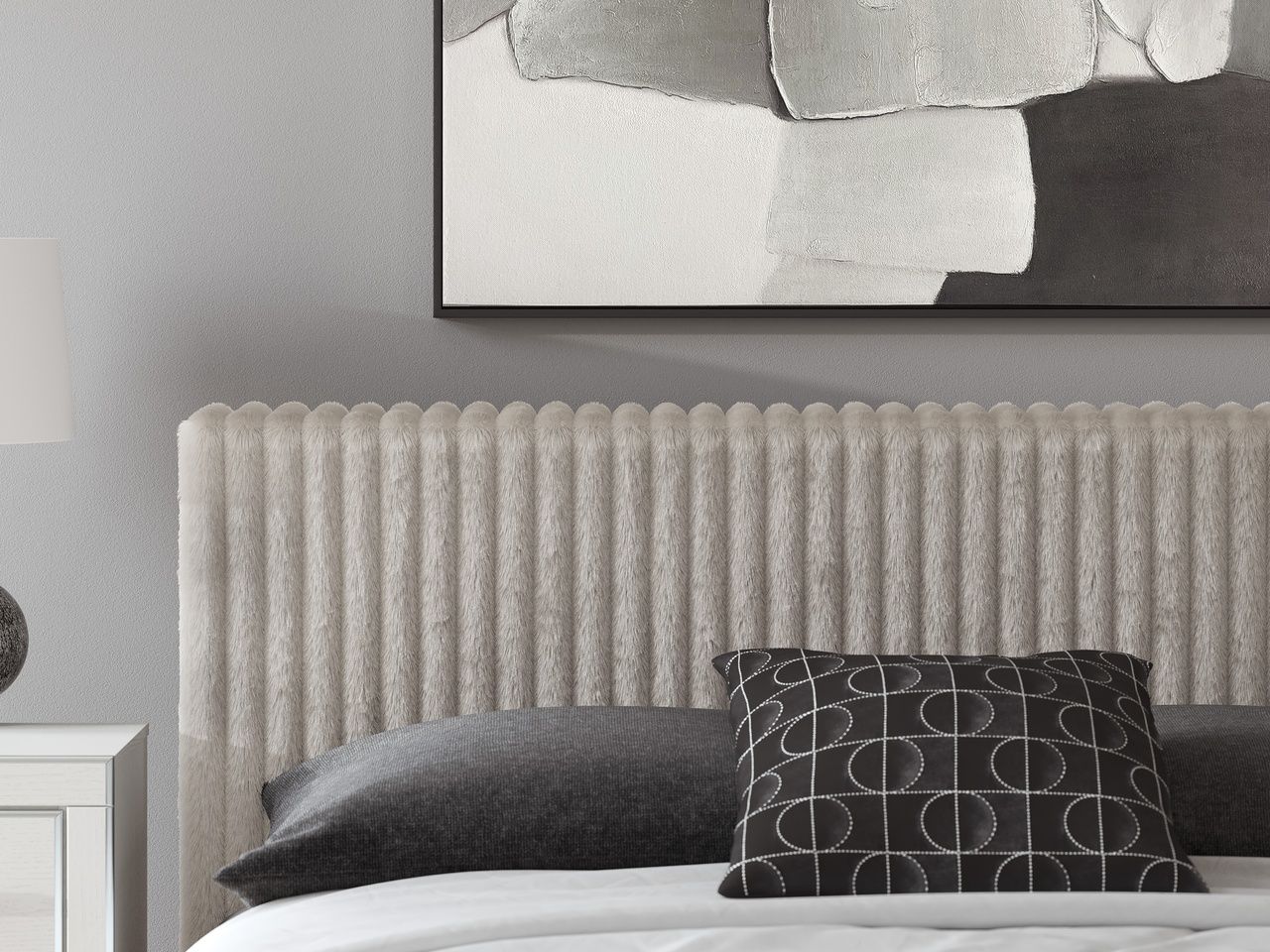 Ravalori Queen Upholstered Bed In White NCB3381B11