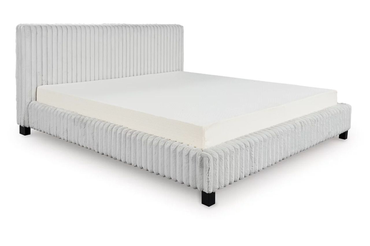 Ravalori King Upholstered Bed In White NCB3381B13