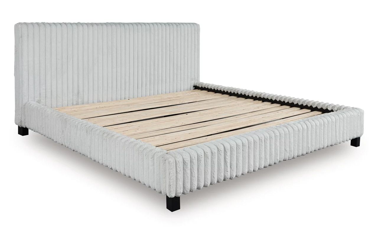 Ravalori California King Upholstered Bed In White NCB3381B14