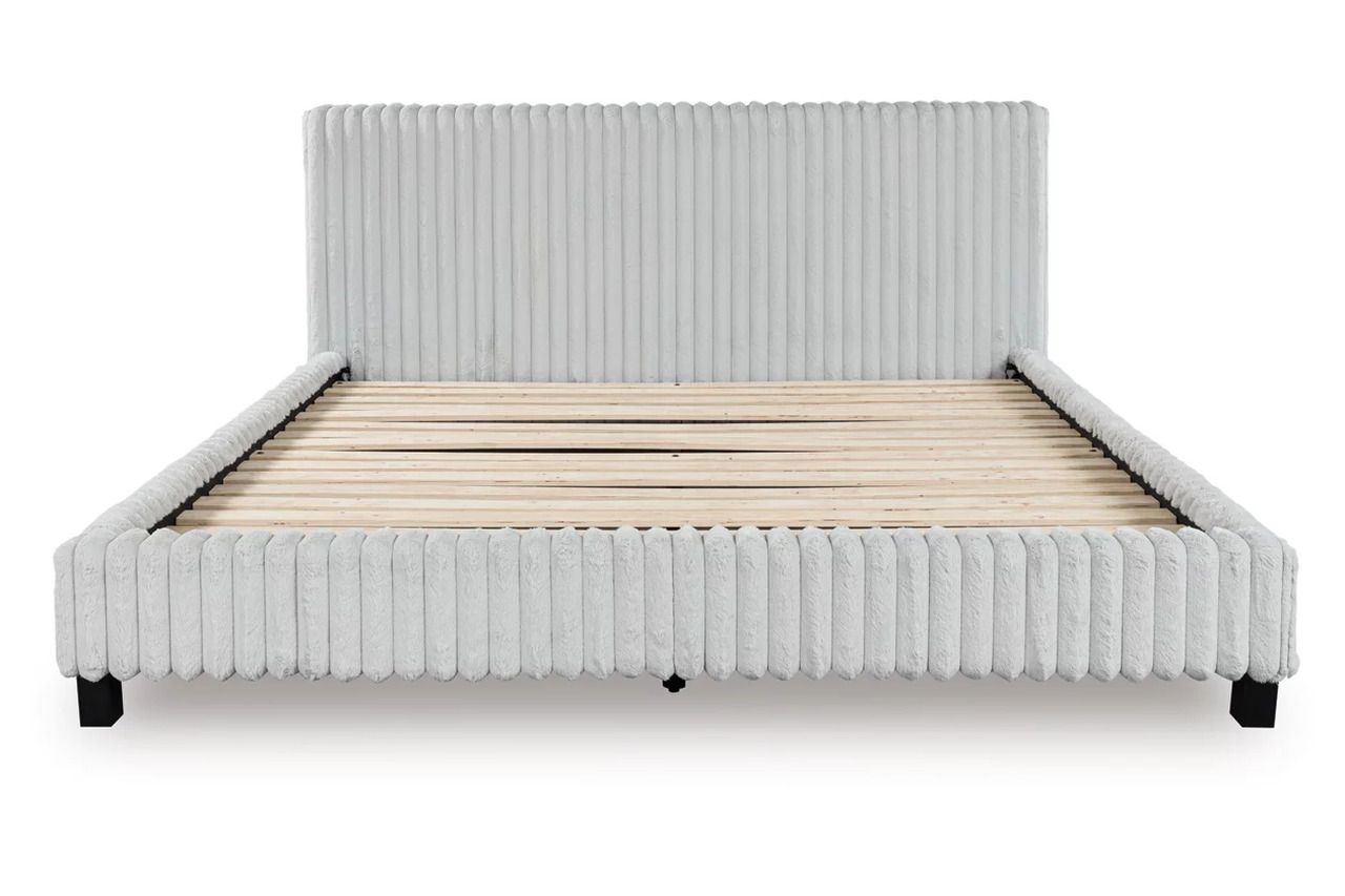 Ravalori California King Upholstered Bed In White NCB3381B14