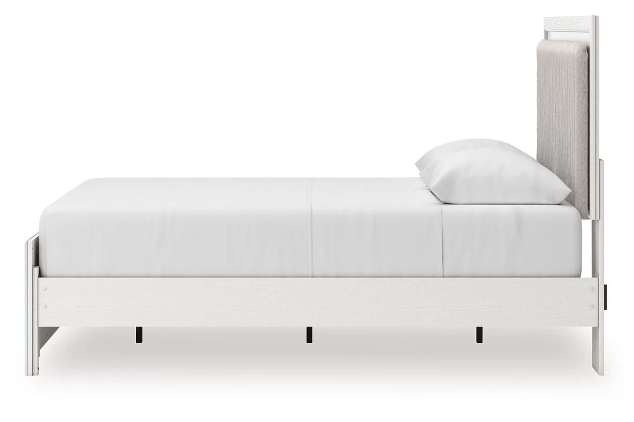 Ravalori Queen Upholstered Panel Bed In White NCB3381B2