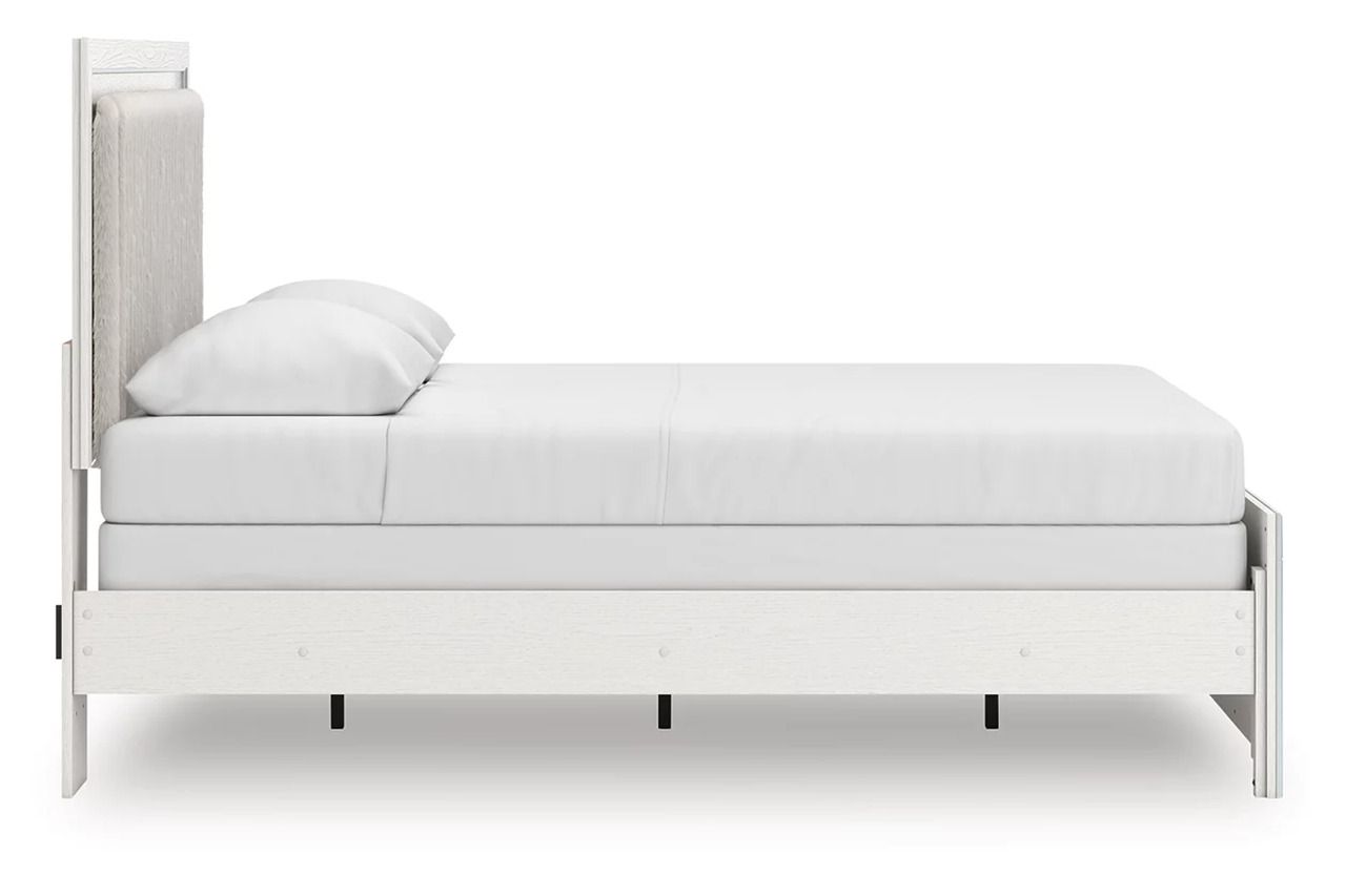 Ravalori Queen Upholstered Panel Bed In White NCB3381B6