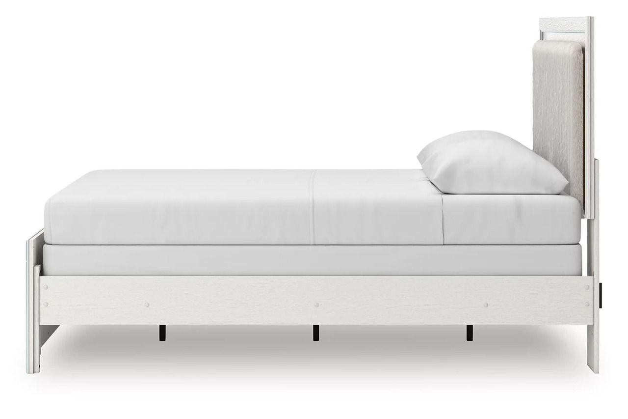 Ravalori Queen Upholstered Panel Bed In White NCB3381B6