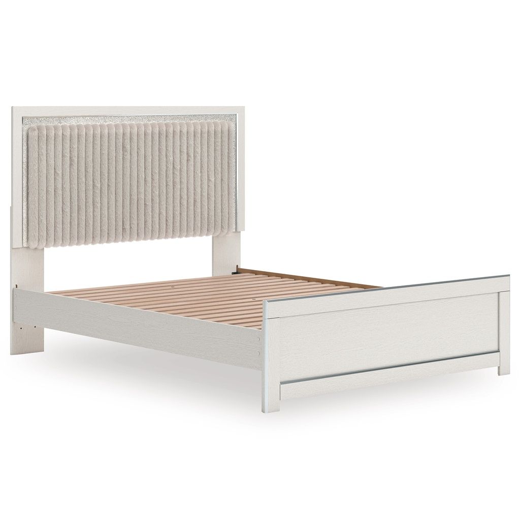 Ravalori King Upholstered Panel Bed In White NCB3381B8