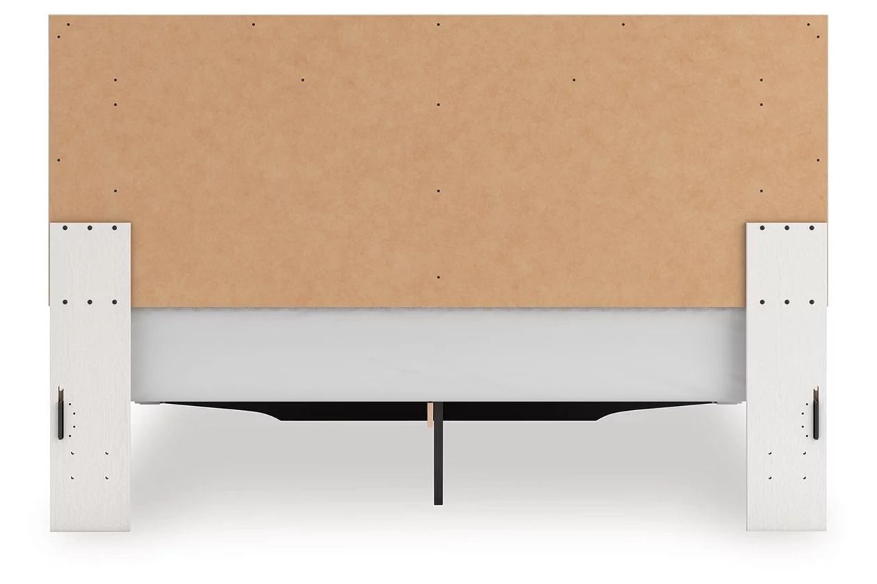 Ravalori King Upholstered Panel Storage Bed In White NCB3381B9