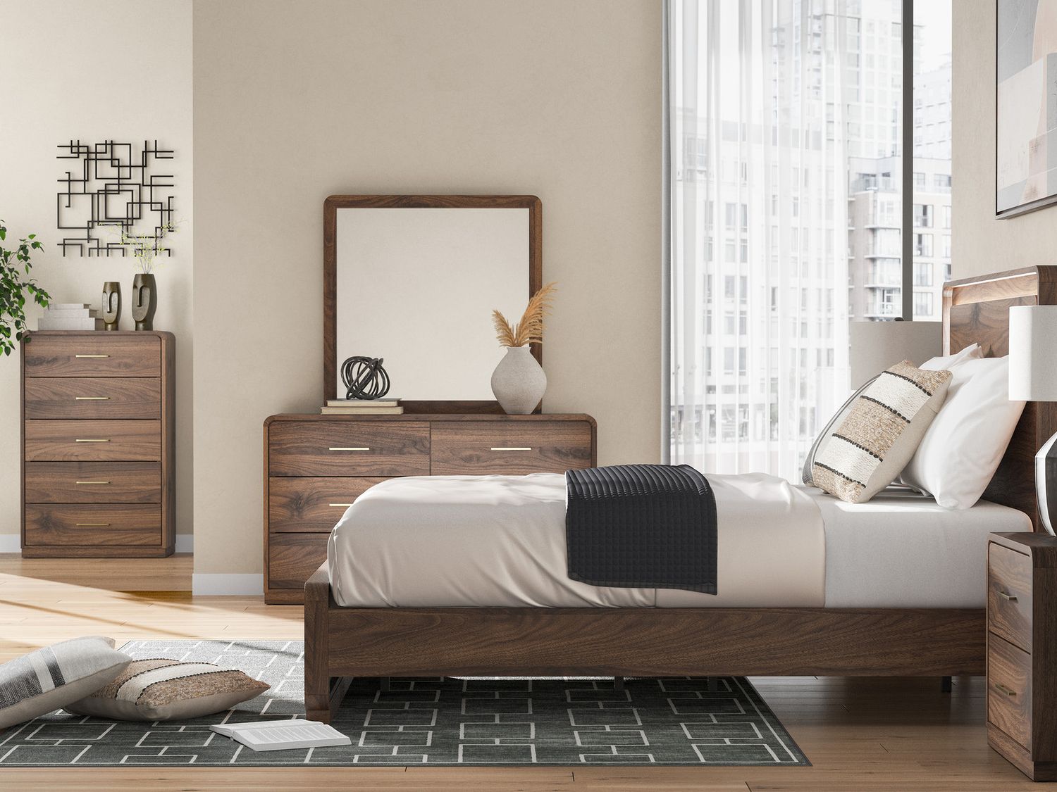 Chadworth Dresser In Walnut Brown NCB38631