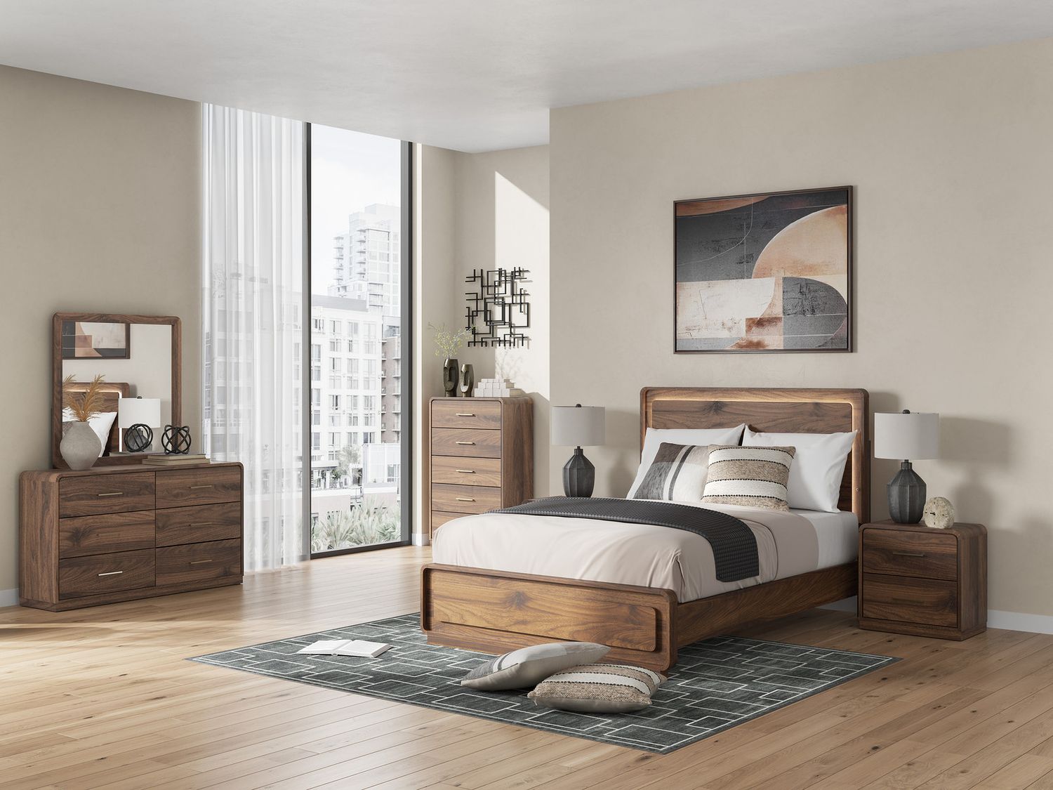Chadworth Dresser In Walnut Brown NCB38631