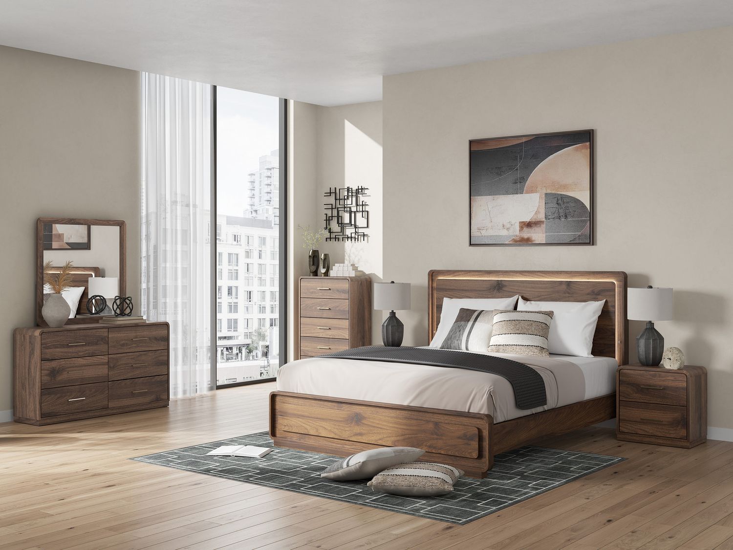 Chadworth Dresser In Walnut Brown NCB38631