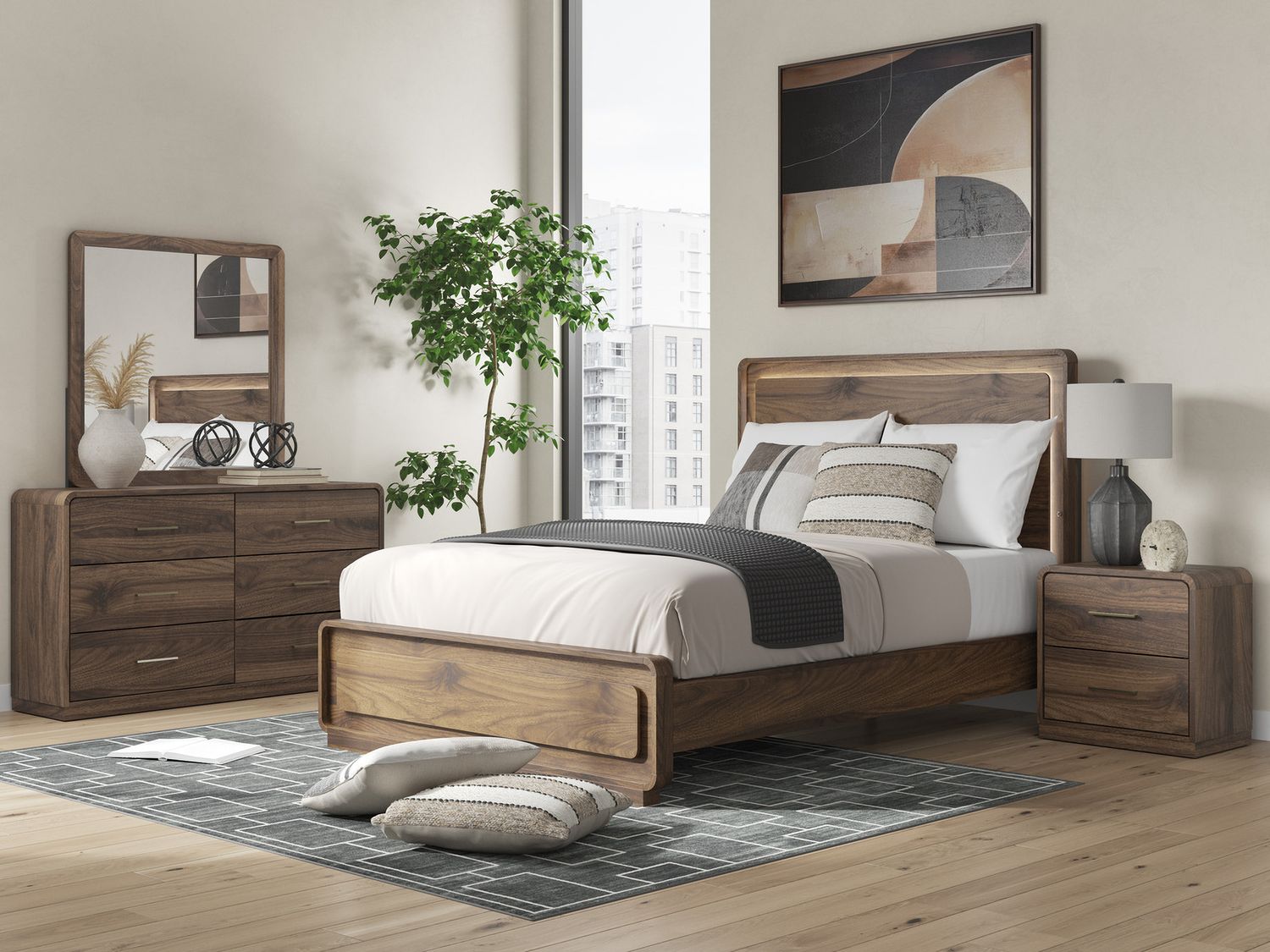 Chadworth Dresser In Walnut Brown NCB38631