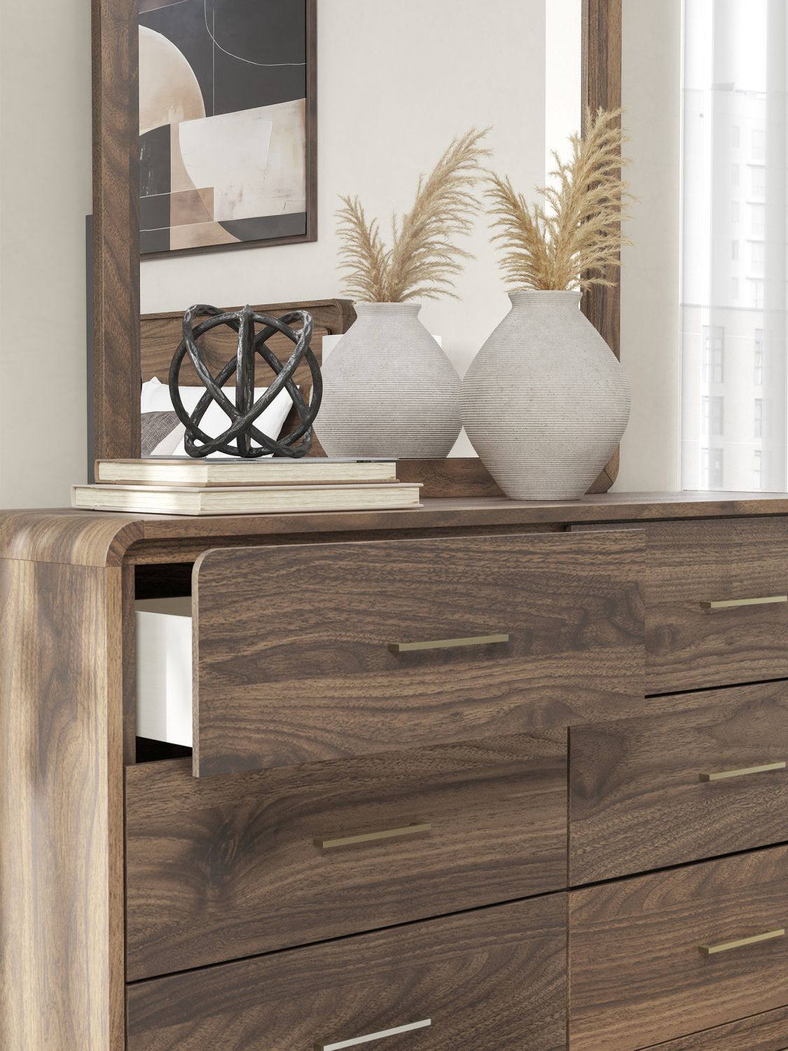 Chadworth Dresser In Walnut Brown NCB38631