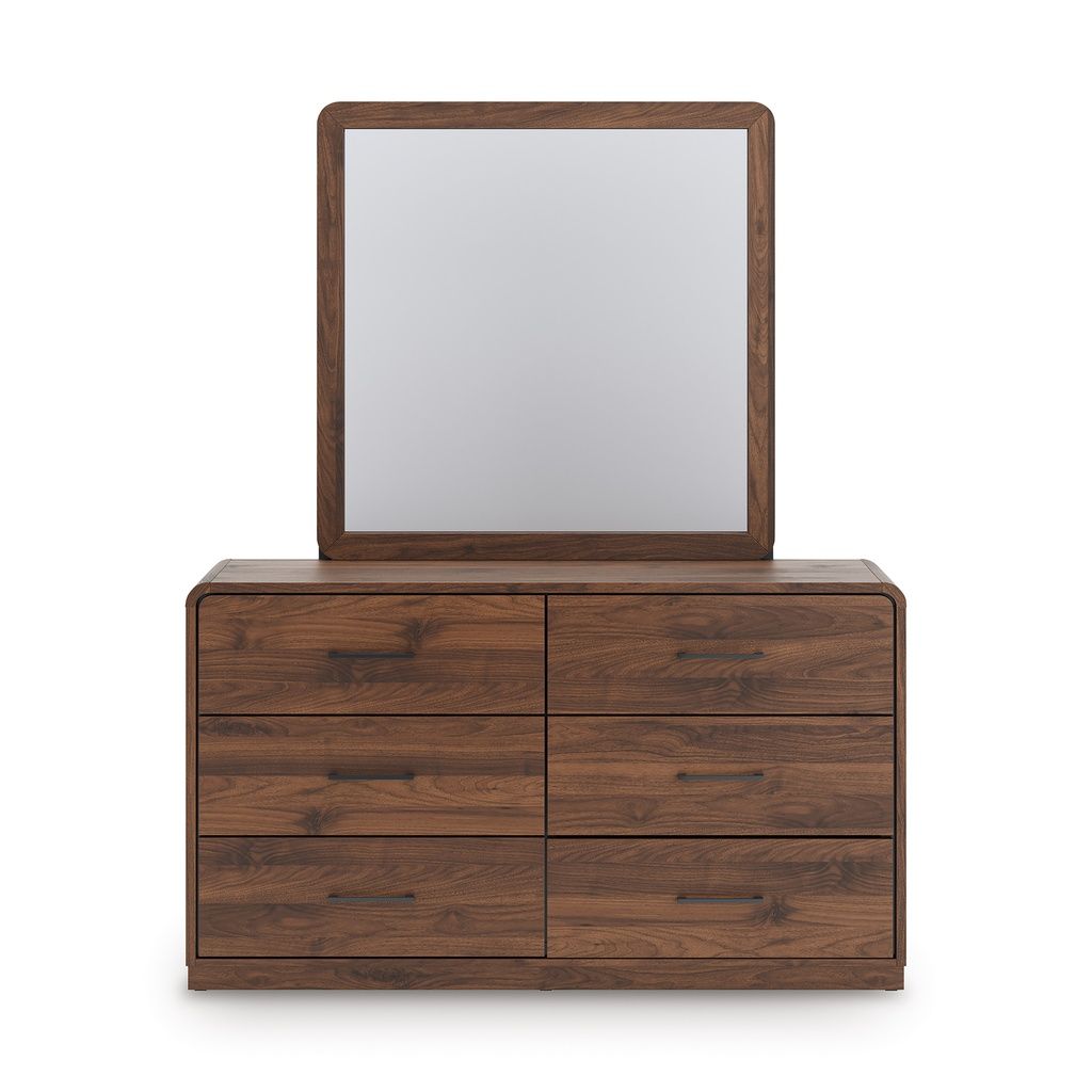 Chadworth Bedroom Mirror In Walnut Brown NCB38636