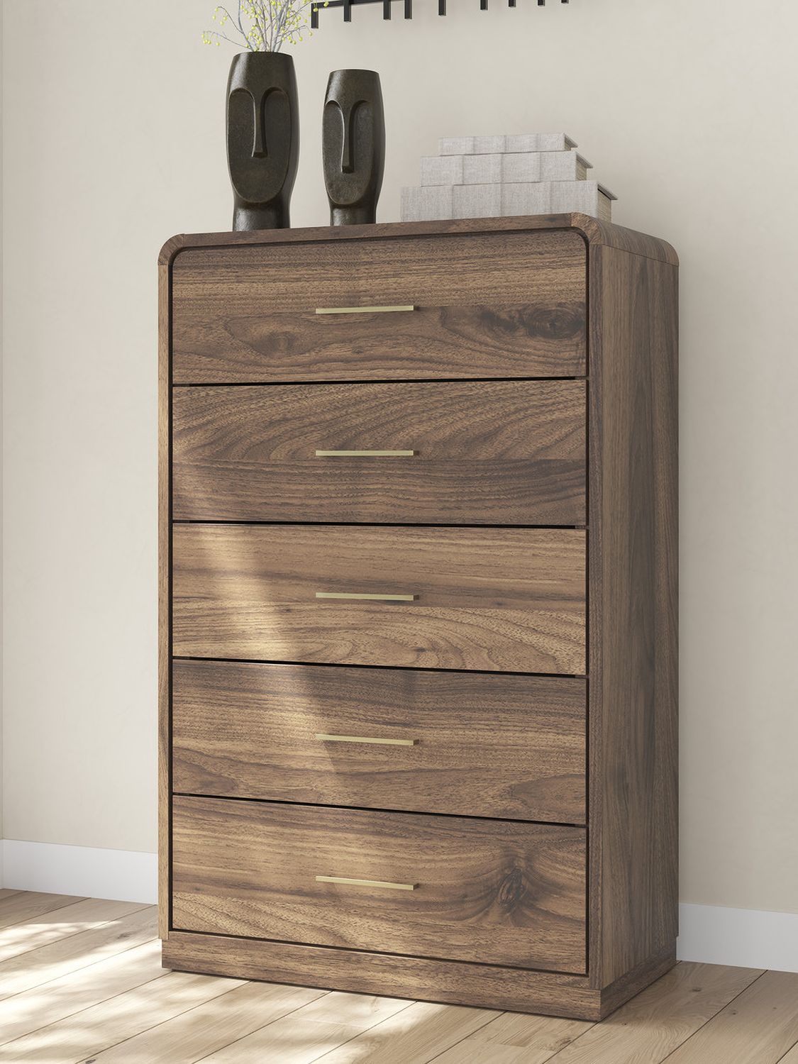 Chadworth Chest of Drawers In Walnut Brown NCB38646
