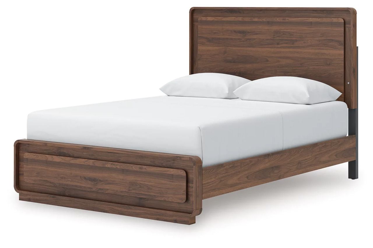 Chadworth Queen Panel Bed In Walnut Brown NCB386B2
