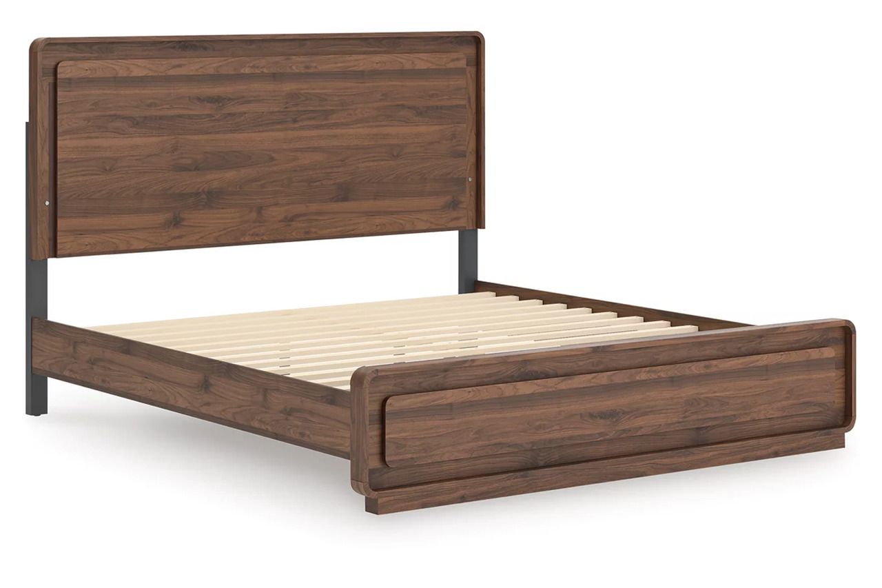 Chadworth King Panel Bed In Walnut Brown NCB386B4