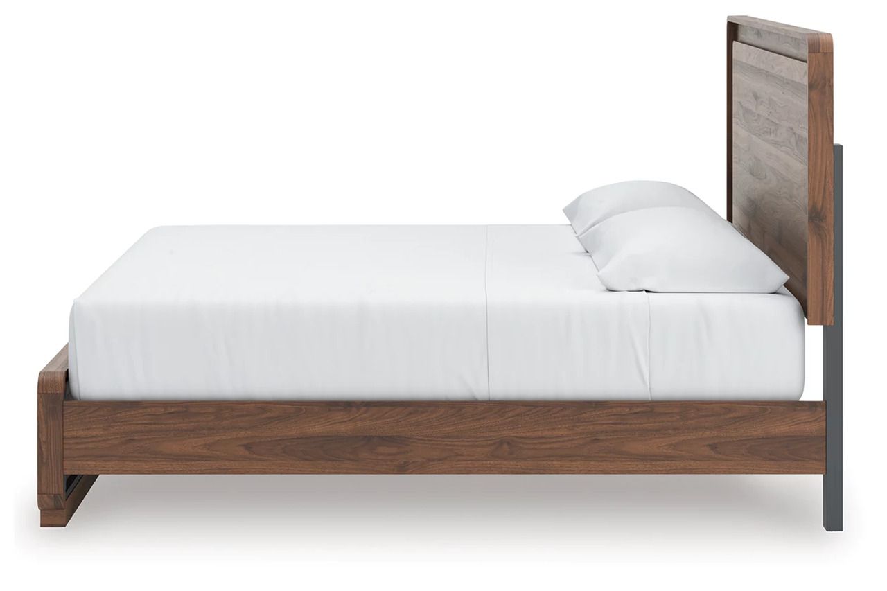 Chadworth King Panel Bed In Walnut Brown NCB386B4