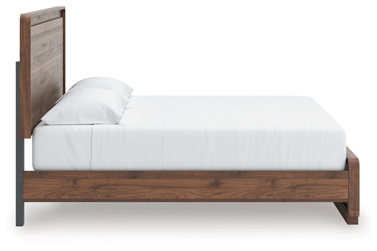 Chadworth King Panel Bed In Walnut Brown NCB386B4