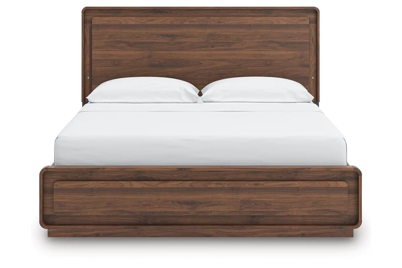 Chadworth California King Panel Bed In Walnut Brown NCB386B5