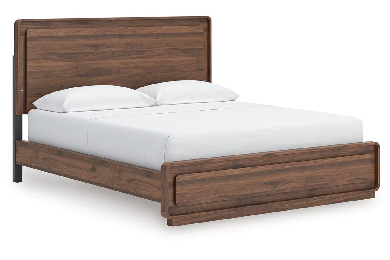 Chadworth California King Panel Bed In Walnut Brown NCB386B5
