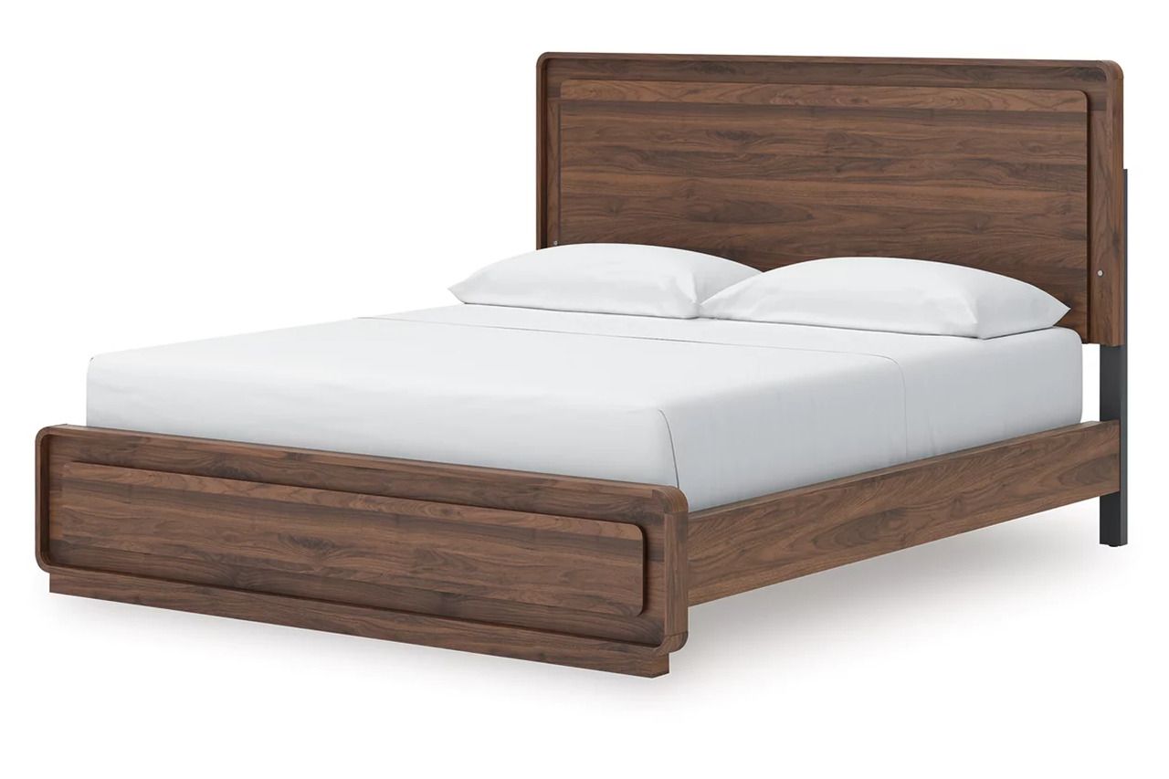 Chadworth California King Panel Bed In Walnut Brown NCB386B5