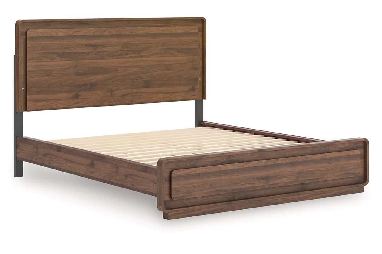 Chadworth California King Panel Bed In Walnut Brown NCB386B5