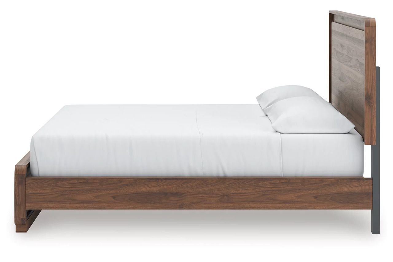 Chadworth California King Panel Bed In Walnut Brown NCB386B5