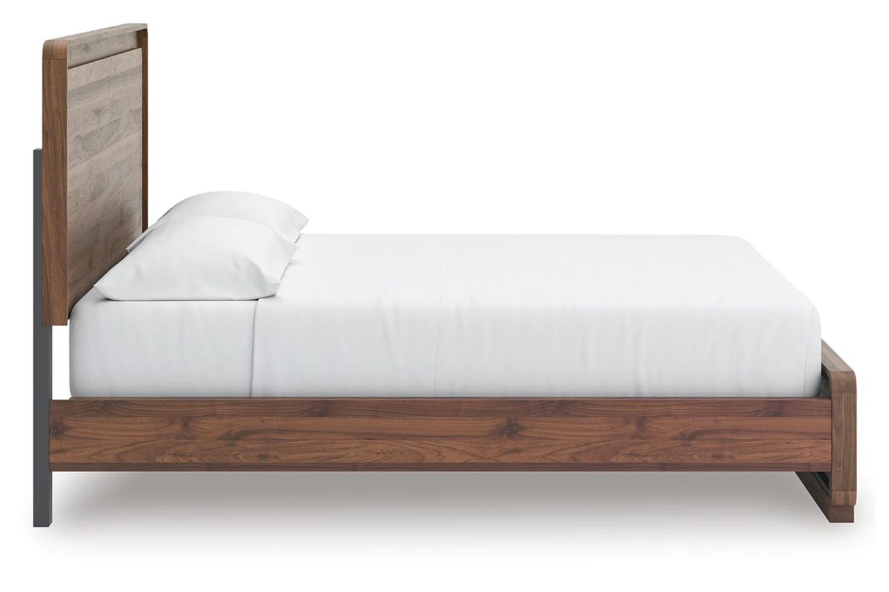 Chadworth California King Panel Bed In Walnut Brown NCB386B5