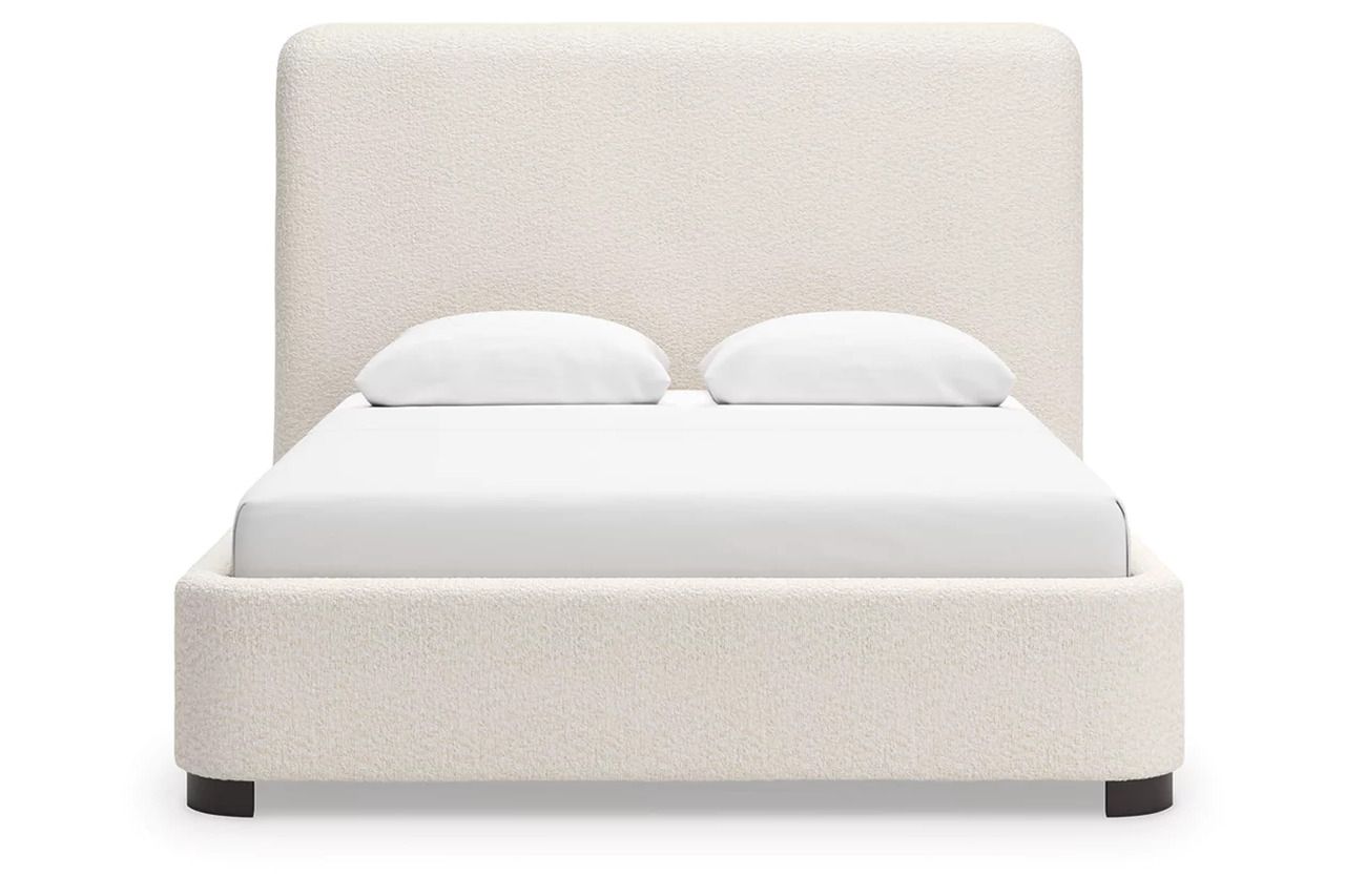 Brandinlane Queen Upholstered Bed In Beige NCB40181