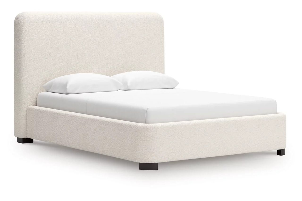 Brandinlane Queen Upholstered Bed In Beige NCB40181