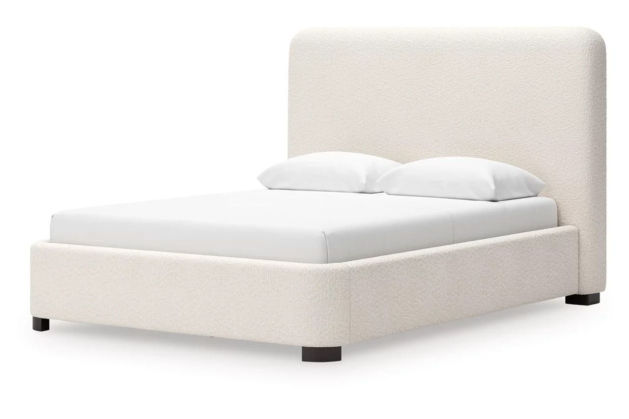Brandinlane Queen Upholstered Bed In Beige NCB40181