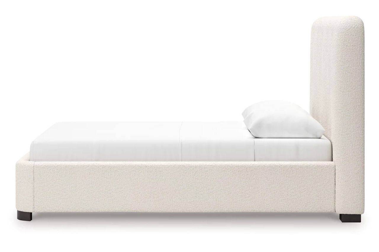 Brandinlane Queen Upholstered Bed In Beige NCB40181