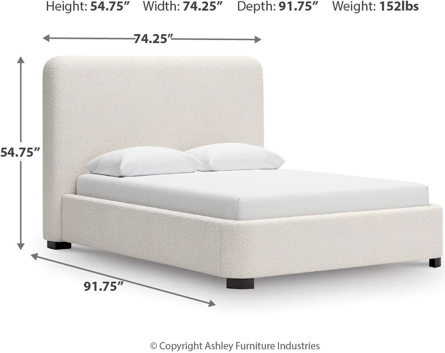 Brandinlane Queen Upholstered Bed In Beige NCB40181