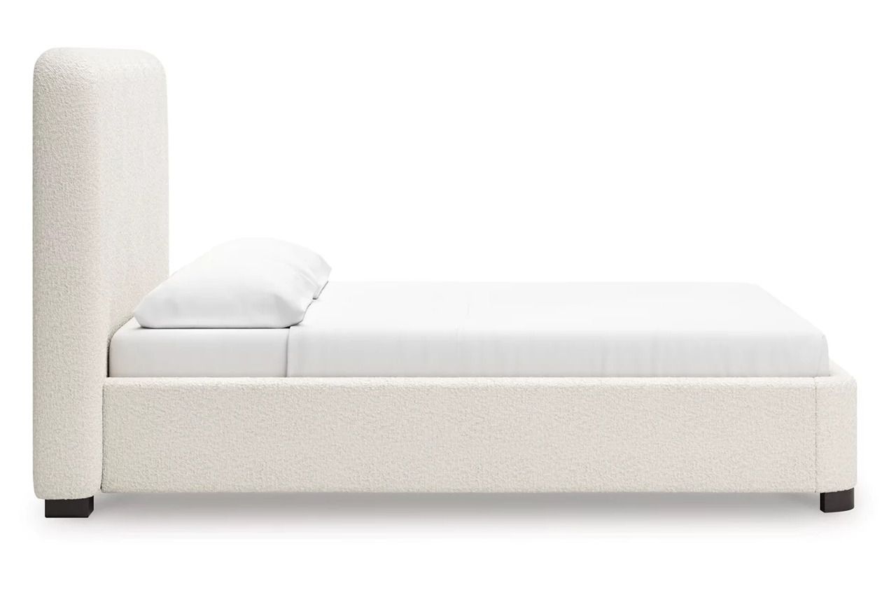 Brandinlane California King Upholstered Bed In Beige NCB40195