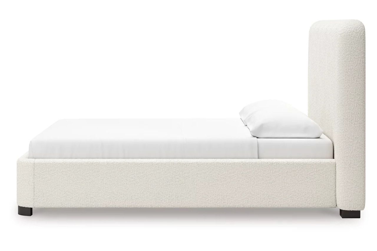 Brandinlane California King Upholstered Bed In Beige NCB40195