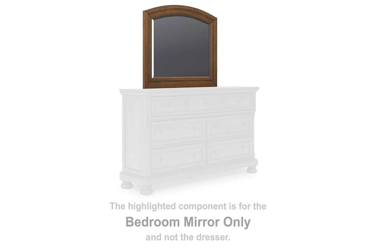 Glarrison Bedroom Mirror In Medium Brown NCB77936
