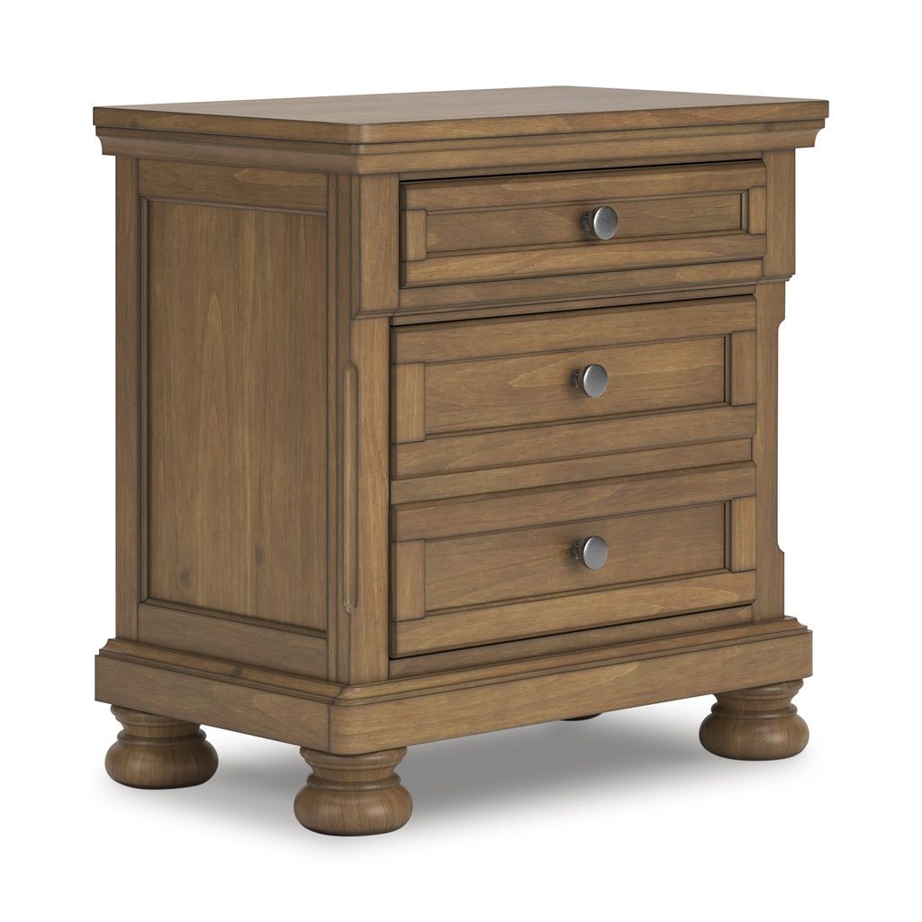 Glarrison Nightstand In Medium Brown NCB77992