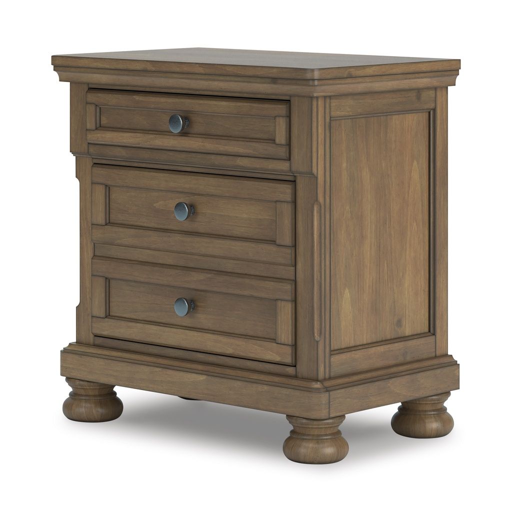 Glarrison Nightstand In Medium Brown NCB77992