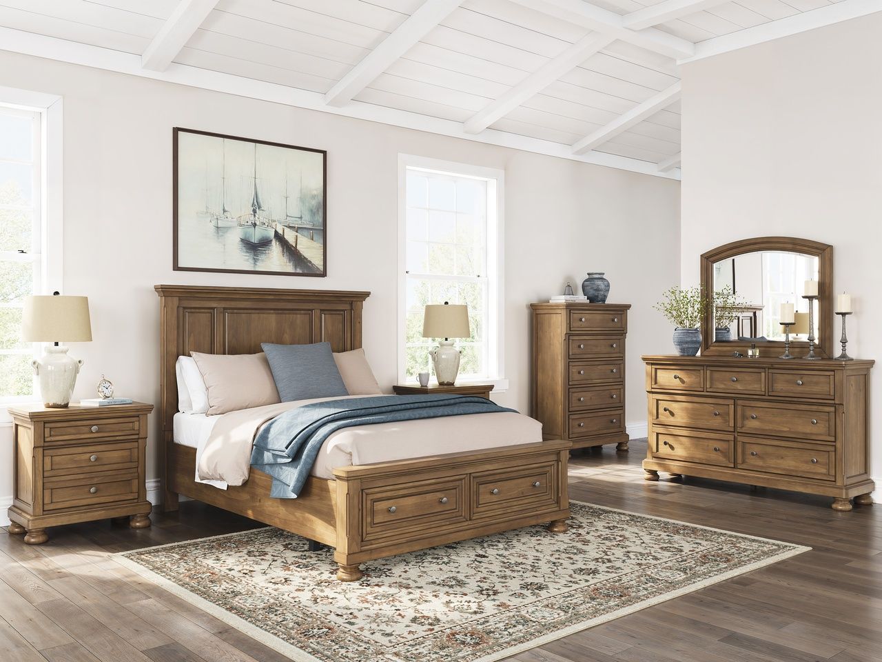 Glarrison Nightstand In Medium Brown NCB77992