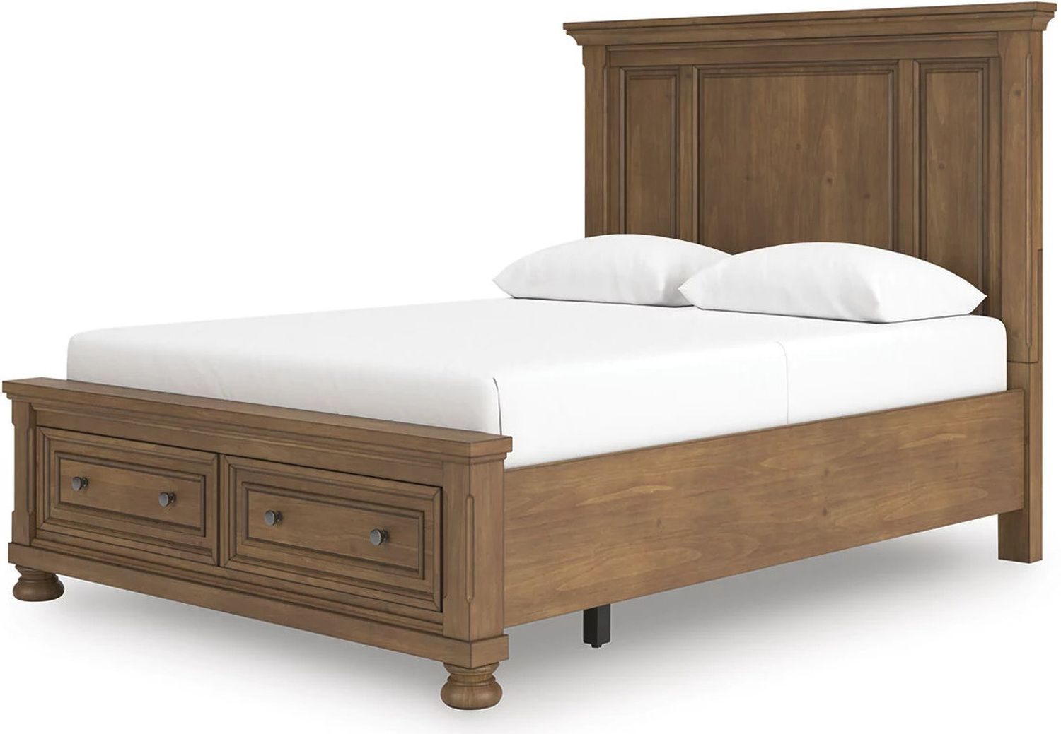Glarrison Queen Panel Storage Bed In Medium Brown NCB779B11