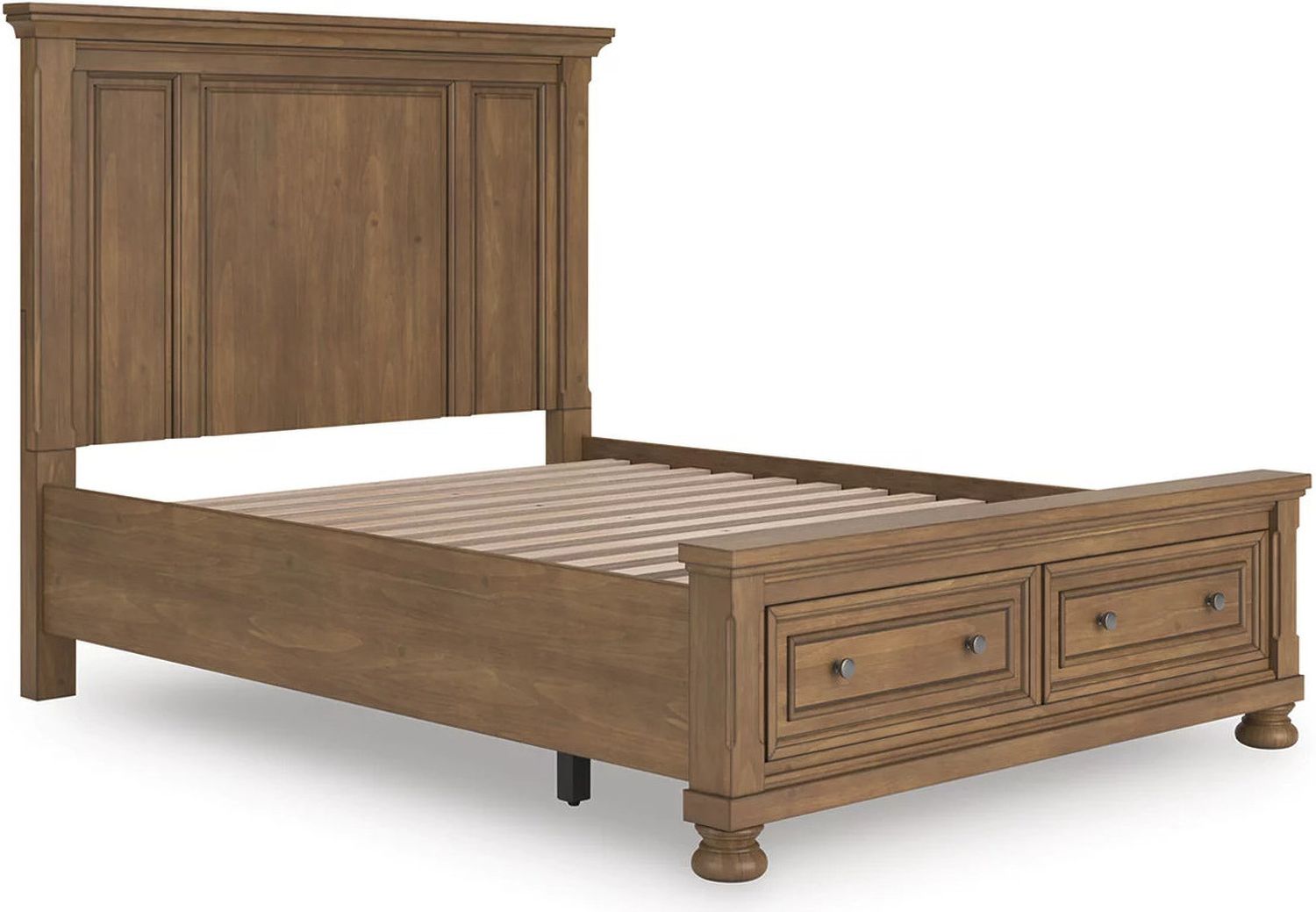 Glarrison Queen Panel Storage Bed In Medium Brown NCB779B11